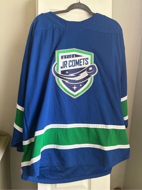 Utica Jr. comets Blue & Green Hockey Jersey